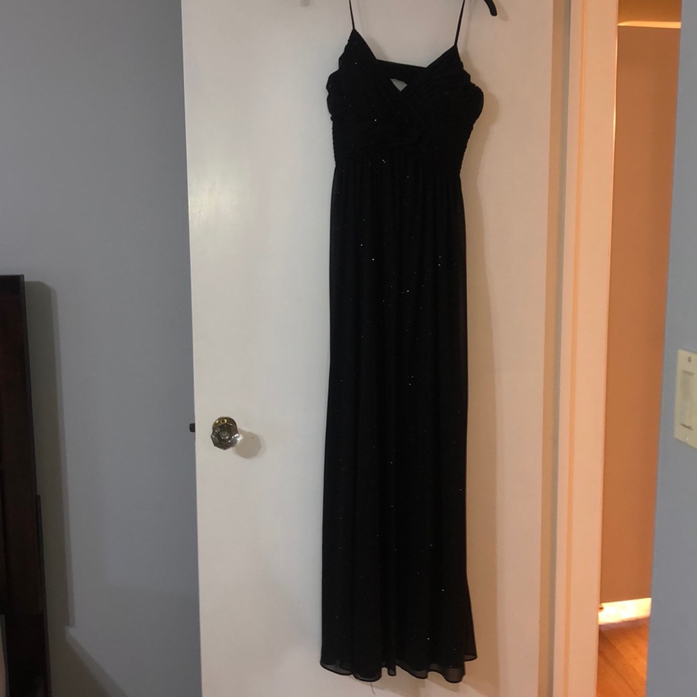 Long black sparkly dress